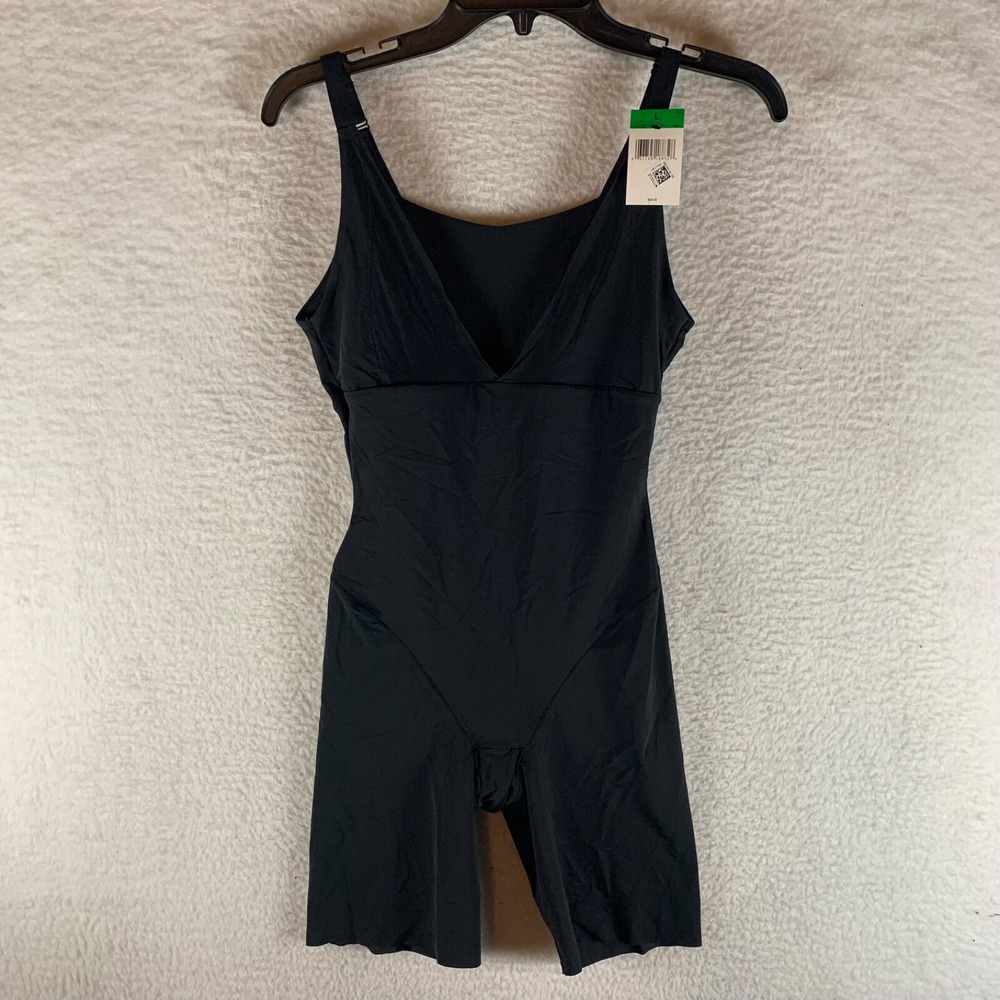 Maidenform Women's Firm Control Open-Bust Singlet Body Shaper Black Size L NWT